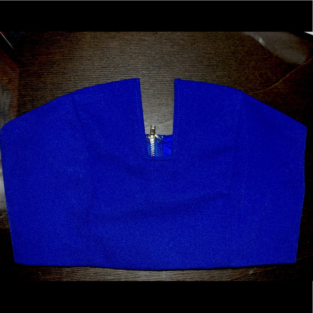 Strapless corset crop top